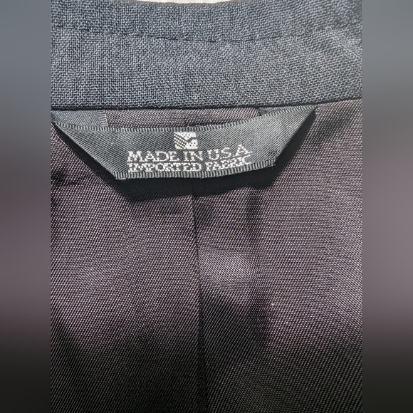 Mens Virgin Wool Signals from Donald Brooks Grey Suit Jacket Made inUSA 38R gray - Picture 10 of 14